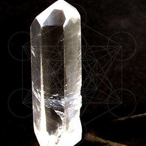Clear quartz crystal